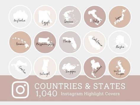 Cover art for Instagram Instagram Highlight Icons Countries, Country Highlight Cover, Cover Icons, Cover Design Inspiration, Instagram Story Highlight Covers, Black And White Instagram, Story Cover, Instagram Highlight Cover, Vintage Instagram