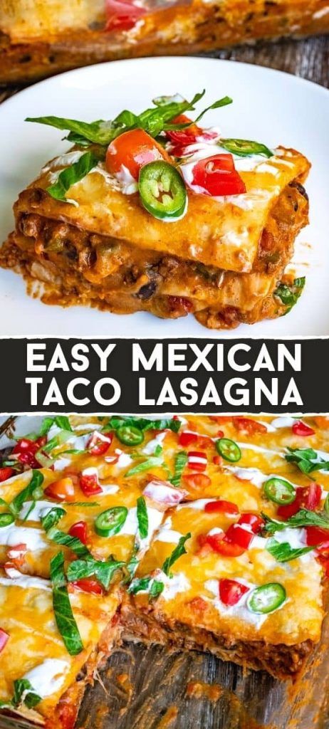 Mexican Taco Lasagna, Taco Lasagna Recipe, Mexican Lasagna Recipes, Taco Lasagna, Mexican Lasagna, Easy Lasagna Recipe, Easy Mexican, Mexican Food Recipes Easy, Läcker Mat