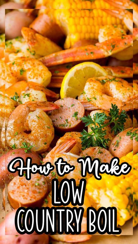 Paula Deen Low Country Boil Recipe, Country Low Boil Recipes, Low Country Boil Packets, Low Country Boil For 2, Low Country Boil With Crab Legs Recipe, Lowcountry Boil South Carolina, Lo Country Boil Recipes, Low Country Boil Recipe With Crab, Low Country Boil In The Oven