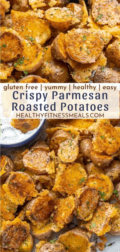 Parmesan Crusted Potatoes Dies Das, Parmesan Oven Potatoes, Crispy Parmesan Potato Bites, Roasted Parm Potatoes, Parmesan Crusted Roasted Potatoes, Crunchy Oven Potatoes, Oven Roasted Crispy Parmesan Crusted Potatoes, Oven Baked Parmesan Potatoes, Park Crusted Potatoes