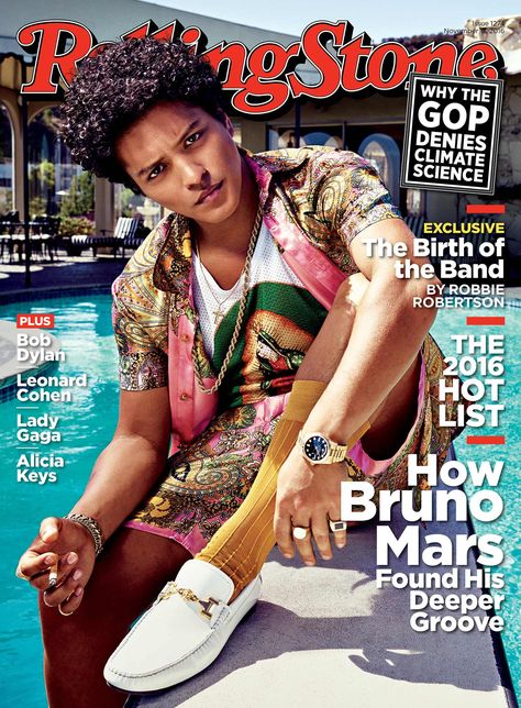 Bruno Featured on the Cover of Rolling Stone - Bruno Mars Official Blog Rolling Stone Magazine Cover, Dr Hook, Mark Seliger, Robbie Robertson, Rolling Stone Magazine, Uptown Funk, Rolling Stones Magazine, Leonard Cohen, Influential People