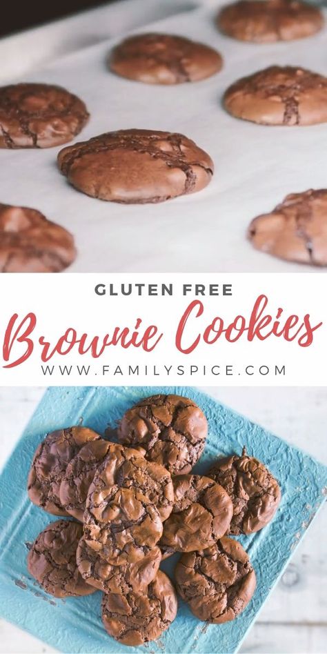 Gluten Free Brownie Cookies, Gluten Free Desserts Cake, Chocolate Brownie Cookie, Gluten Free Desserts Cookies, Gluten Free Cookies Easy, Gluten Free Brownie, Gluten Free Chocolate Cookies, Gluten Free Oatmeal Cookies, Brownie Mix Cookies