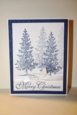 Lovely As A Tree, Stamped Christmas Cards, Simple Christmas Cards, Christmas Card Inspiration, Tree Stamp, Christmas Blessings, Homemade Christmas Cards, Stampin Up Christmas Cards, Christmas Tree Cards