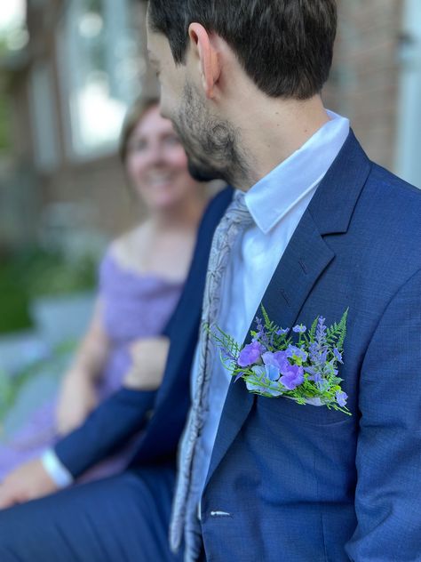 Floral pocket square with delicate purple florals and greenery Wedding Flower Pocket Square, Flower Pocket Square, Boutonniere Purple, Hoop Bouquet, Floral Hoop Wreath, Floral Pocket Square, Flower Pocket, Bouquet For Wedding, Wedding Groomsmen