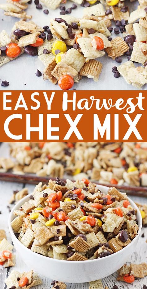 Easy Harvest Chex Mix - Getting your harvest Chex mix fix is easier than you think! That sweet, peanut-buttery fall Chex mix is only a few minutes away thanks to this easy recipe! #chex #chexmix #harvestchexmix #fallchexmix #peanutbutter #easyrecipe #easydessert #dessert #sweet #halfscratched #CreatewithKaro #KaroSyrup #Recipeideas #ad Scarecrow Crunch, Fall Chex Mix Recipes, Harvest Hash, Kids Appetizers, Halloween Food Ideas For Kids, Sweet Chex Mix, Sweet Chex, Fall Snack Mixes, Food Ideas For Kids