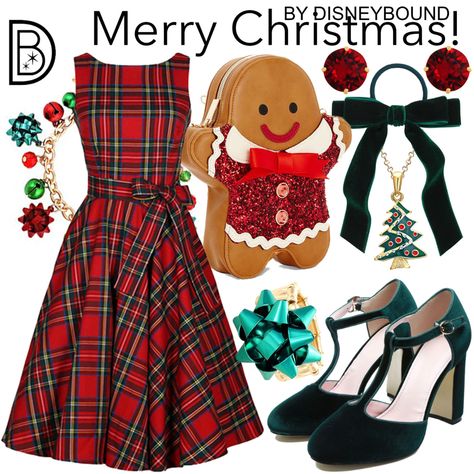 DisneyBound - Merry Christmas Disneyland Couples Outfits, Christmas 50s, Mickeys Christmas Party, Dapper Day Outfits, Disney Bound Outfits Casual, December Outfits, Disney Dress Up, Disney Themed Outfits, Disney World Christmas