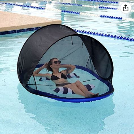 Pest Awaysis Swimming Pool Float Bug Prevention Net - No More Bees, Wasps, Mosquitos, and 40% Sunblock - Patent Pending Floating Canopy, Pool Nets, Cool Pool Floats, Pool Floats For Adults, Pool Rafts, Swimming Pool Floats, Inflatable Pool Floats, Inflatable Pillow, Pool Safety