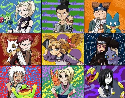 Pokemon Naruto Naruto Pokemon, Pokemon Crossover, Pokemon Team, Pokemon Poster, I Ninja, Naruto Shippuden Sasuke, Pokemon Teams, Anime Book, Catch Em All