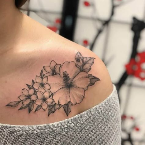 Pr Tattoo, Hawaiian Flower Tattoo, Hawaii Flower Tattoos, Plumeria Flower Tattoos, Tropical Flower Tattoos, Hawaiian Flower Tattoos, Plumeria Tattoo, Hibiscus Flower Tattoos, Tato Ikan Koi