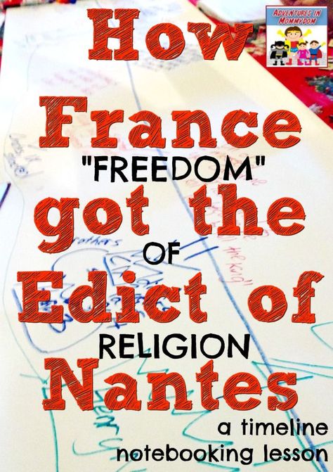 Edict of Nantes lesson #notebooking #homeschooling Explorers Activities, World History Lessons, Homeschool Board, Homeschool Encouragement, Homeschooling Ideas, Unit Studies, Homeschool History, Mystery Of History, Teaching History