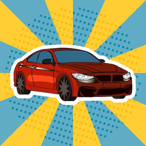 Red expensive car comic book pop art sty... | Premium Vector #Freepik #vector #car #car-model #red-car #modern-car Comic Book Pop Art, Expensive Car, Pop Art Style, Psd Icon, Expensive Cars, Video New, Car Art, Vector Photo, Comic Book