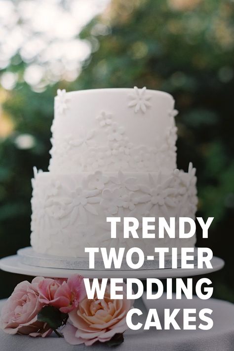 Simple Two Tier Wedding Cake Buttercream, 2 Layer Wedding Cake With Flowers, Two Tier Wedding Cakes Elegant Romantic, 2 Tier Bridal Shower Cakes, Simple Wedding Cake 2 Tier Flowers, Wedding 2 Tier Cake Ideas, Elegant Two Tier Wedding Cake, Two Tiered Wedding Cake With Flowers, 2 Layer Wedding Cake Designs