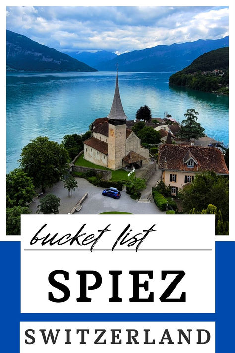 If you’re looking for an idyllic European town to visit in the summer, look no further than Spiez, Switzerland. This small town is nestled on the shores of Lake Thun surrounded by stunning mountain views. If you are looking for things to do in Spiez during the summer months, we have some great ideas! Spiez Switzerland, European Town, Lake Thun, Pedal Boats, Castle Tower, Travel Destinations Bucket Lists, Boat Rental, Water Activities, Boat Trips