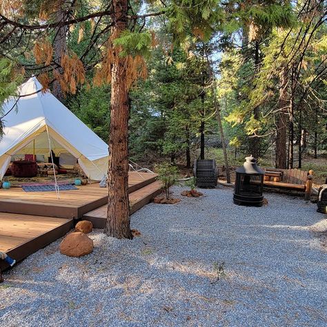 Yurt Campground, Camp Ground Ideas, Campground Ideas Campsite, Campground Layout, Campsite Layout, Bloxburg Campsite, Campground Business, Camping Platform, Ranch Retreat