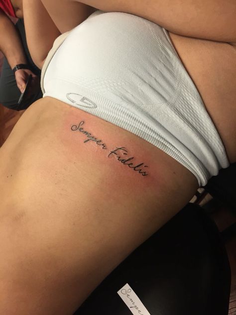 One Day At A Time Rib Tattoo, Rib Lettering Tattoo, Cynical Romantic, Signature Tattoo Placement, Rib Cage Tattoos For Women, Rib Tattoo Placements, Side Rib Tattoo, Rib Cage Tattoos, Signature Tattoo