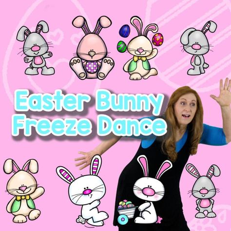 Easter Music Activities, Movement Songs For Preschool, Music Class Worksheets, Easter Bunny Activities, Music And Movement Activities, Brain Break Activities, Dance Activities, Easter Activities For Preschool, Bunny Activities