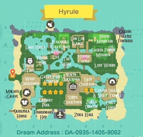 Animal Crossing Hyrule, Acnh Lake, Dream Address, Dream Code, Hall House, Legend Of Zelda, Animal Crossing, Video Games, Castle