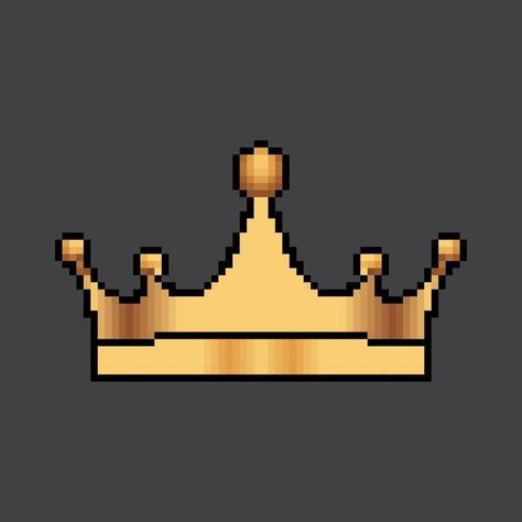 Crown Pixel Art, Peach Moodboard, Art Crown, King Hat, Crown Art, Hat Vector, Royal King, Golden Crown, Kings Crown