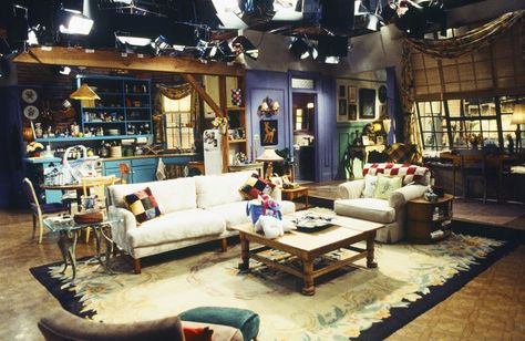 In celebration of the 10th anniversary of the iconic show's finale, we look back at the season that made us fall in love with them. Friends Apartment, Green Apartment, Farmhouse Side Table, Matthew Perry, Decor Buy, Los Angeles Homes, Home Upgrades, Friends Tv Show, Friends Tv