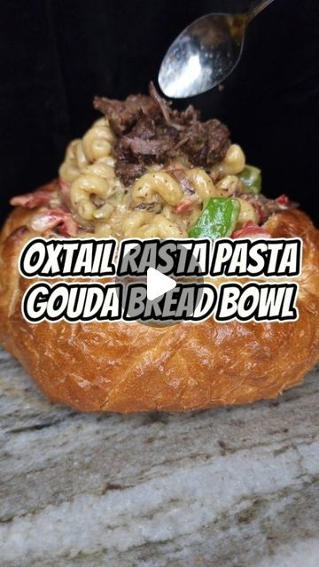 Kenneth mincey on Instagram: "Oxtail Rasta Gouda Bread bowl Pasta yall  want the recipe?  . . . #oxtail #rastapasta #oxtails #food #recipes" Rasta Pasta Oxtail, Oxtail Mac And Cheese, Gouda Bread, Ham Hock Recipes, Rasta Pasta Recipe, Ham Hocks, Rasta Pasta, Ham Hock, Bread Bowl