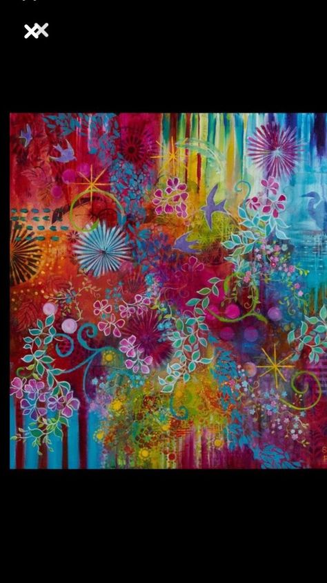 Heavenly Architecture, Kathe Fraga, Image Zen, Whimsical Flowers, Gel Printing, Glass Inspiration, Intuitive Painting, Soyut Sanat Tabloları, Intuitive Art