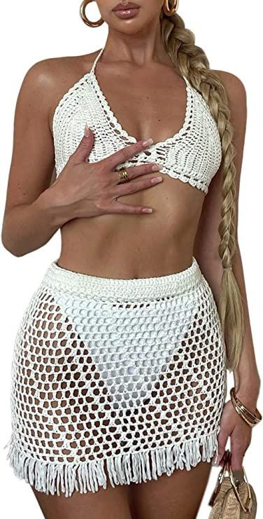 Crotchet Swimsuit, Skirt Pattern Free, Tops Stylish, Crochet Top Outfit, Crochet Skirt Pattern, Crochet Bottoms, Skirt Patterns, Easy Patterns, Mode Crochet