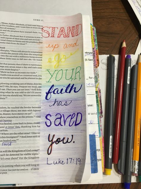 Luke 17:19 doodle Father Abraham, Luke 17, Bible Doodles, For God So Loved The World, Only & Sons, Bible Journaling, Bible Study, Doodles, Bible