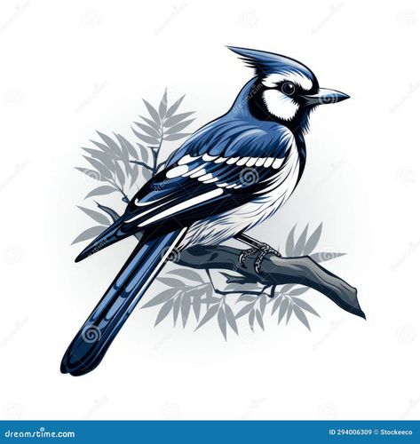 Blue Jay Tattoo Men, Bluejay Tattoo Black And White, Blue Jays Tattoo, Blue Jay Tattoo Black And White, Bluejay Drawing, Blue Jay Tattoo, Jay Tattoo, Minimalistic Black And White, Bird Vector