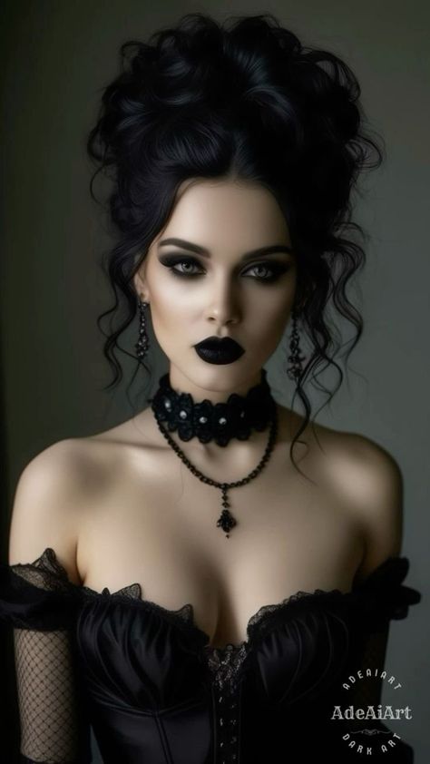 Vampire Aesthetic Hair, Goth Wedding Hairstyles, Gothic Wedding Hairstyles, Victorian Makeup, Vampire Costume Women, Vampire Hair, Crow Movie, Victorian Vampire, Vampire Makeup