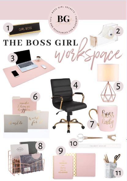 Rose Gold Office Decor, Nice Office, Rose Gold Office, Gold Office Decor, Work Desk Decor, Chic Office Decor, Cute Office Decor, Office Organization At Work, Gold Office