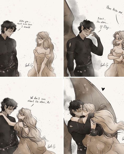 Acotar Comic, Feyre Under The Mountain, Archeron Sisters, Acotar Art, Acotar Funny, Elain Archeron, Court Of Thrones And Roses, Fair Maiden, Christmas Party Photo