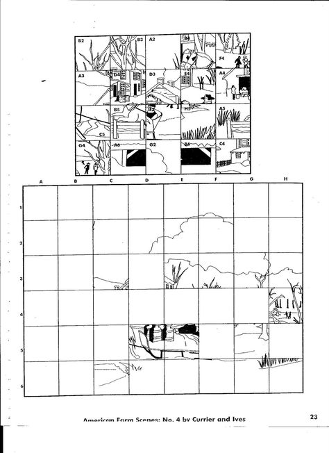 Guilford County School's Art Educator's Blog: Vickie Chaffin, Kernodle Middle School, Sub Plans Graph Drawing, Art Sub Lessons, Freetime Activities, Grid Drawing, Art Sub Plans, Art Handouts, Drawing Activity, Substitute Plans, High School Art Lessons