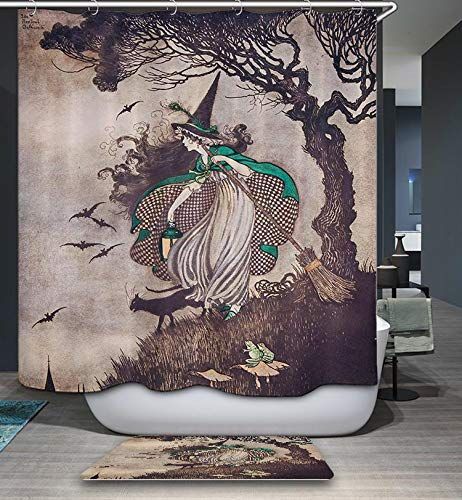 GoJeek Halloween Witch Shower Curtain Retro Medieval Vint... https://smile.amazon.com/dp/B07GWFKST2/ref=cm_sw_r_pi_dp_U_x_TI4SDbC8F6JT8 Retro Witch, Halloween Bathroom Decor, Witch Home Decor, Cat Shower Curtain, Vintage Halloween Witch, Halloween Shower Curtain, Halloween Bat Decorations, Halloween Bathroom, Personalized Shower Curtain