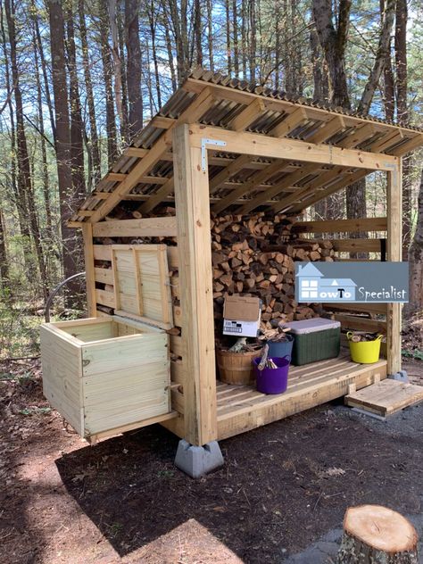 DIY Project – 6×8 Firewood Shed Diy Firewood Shed, 6x8 Shed, Refurbished Kitchen, Firewood Shed Plans, Firewood Storage Indoor, Firewood Storage Outdoor, Wood Sheds, Easy Shed, Outdoor Firewood Rack