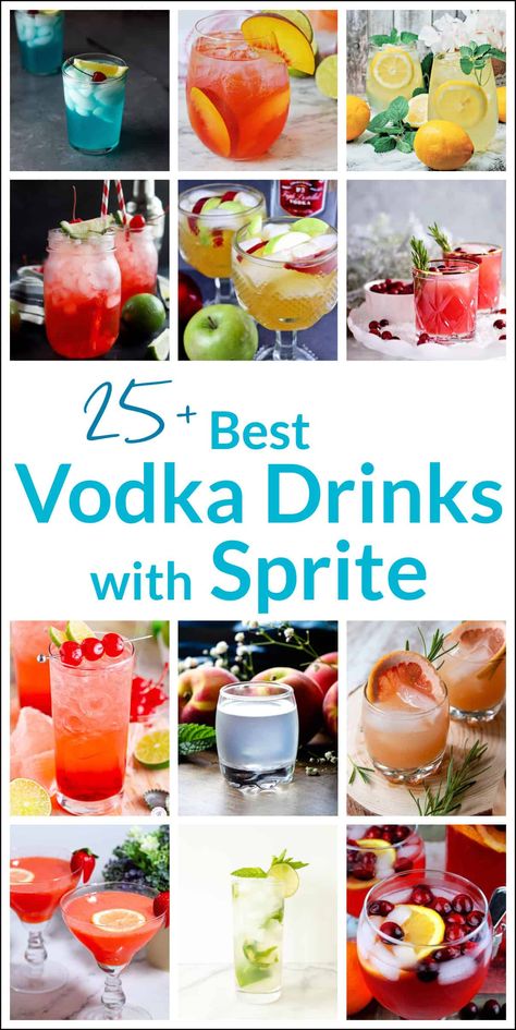 Vodka drinks with Sprite tend to be the staple foundation for so many amazing yet simple recipes. Check out these great drinks. Best Mixed Drinks With Vodka, Mexican Drinks With Vodka, Fruity Cocktail Recipes Vodka, Sprite Drinks Alcohol, Easy Mixed Drinks Alcohol Vodka, Fruity Vodka Drinks Easy, Vodka Mixed Drinks Recipes Easy, Alcohol Drinks With Sprite, Good Vodka Mixed Drinks