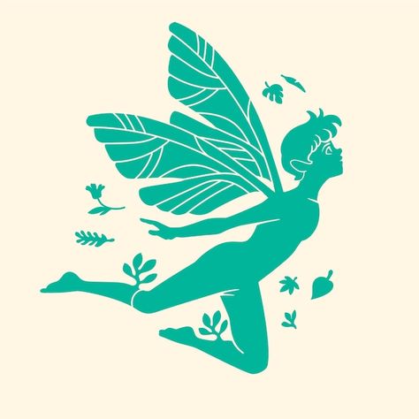 Fairy Silhouette Images - Free Download on Freepik Fairy Vector Illustration, Fairy Logo Design, Fairy Vector, Fairy Silhouette, Silhouette Images, Silhouette Illustration, Fairy Gardens, Flat Illustration, Flat Design