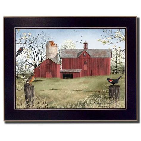 Billy Jacobs, Spring Pictures, Farm Scene, Red Barns, Red Barn, Textured Artwork, Trendy Decor, Nature Scenes, Types Of Art