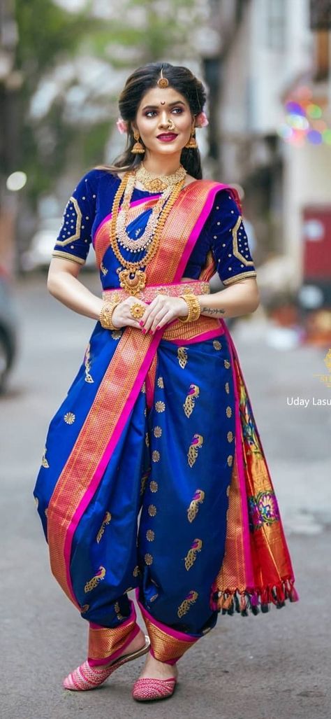 Traditional Maharashtrian Look, Costumes Design, Married Quotes, Kashta Saree, Rajasthani Dress, Nauvari Saree, Anarkali Dress Pattern, Indian Bridal Outfits, Lace Dress Long