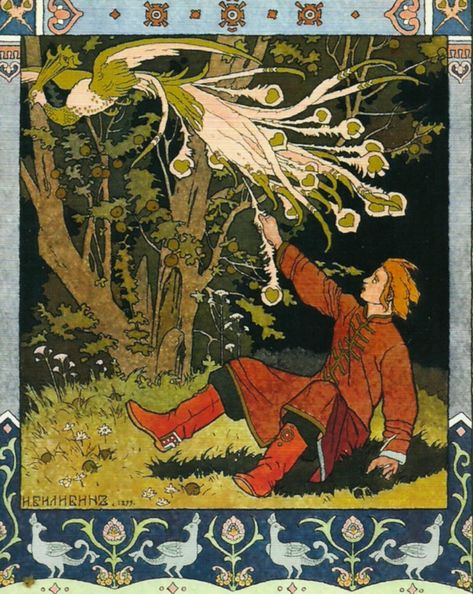 Ivan Bilibin, The Firebird, Roi Arthur, Fairy Tale Illustration, Fairy Stories, Fire Bird, Fairytale Illustration, Russian Folk, Fairytale Art