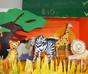 Safari Diorama crop - Lions at Lunchtime book project Ecosystems Diorama, Giraffe Habitat, Jungle Activities, Diorama Kids, Magic Tree House Books, Habitats Projects, Kids Workshop, World Thinking Day, Magic Treehouse