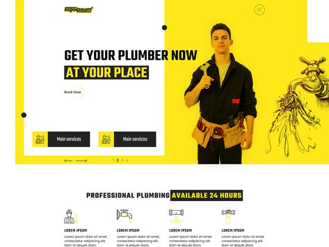 Plumbing Website Design, Home Page Template Plumbing Service It Solutions, Mobile Application Development, Mobile App Design, Application Development, Page Template, Best Web, Mobile Application, Freelancing Jobs, Design Home