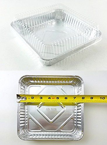 HandiFoil Square Aluminum Foil Cake Pan wDome Lid  Disposable Pans Pack of 10 ** Learn more by visiting the image link.Note:It is affiliate link to Amazon. Foil Cake, Aluminum Foil Pans, Microwave Baking, Weber Bbq, Drip Pan, Square Cake, Fun Baking, Aluminum Pans, Types Of Flour