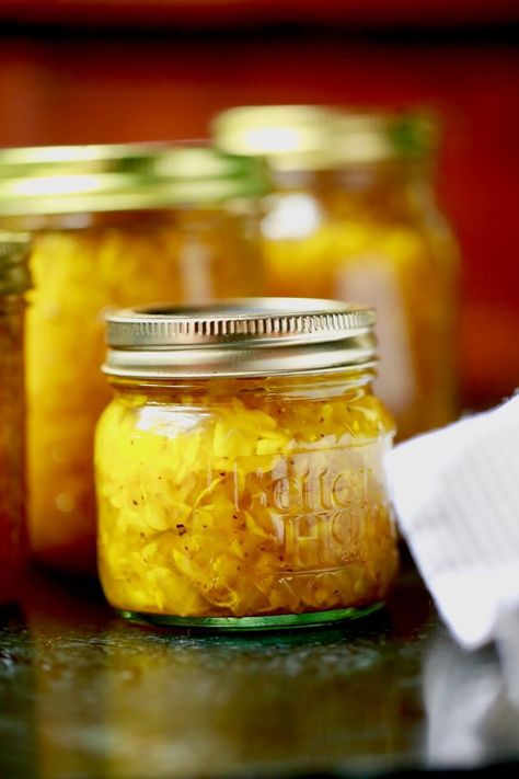 Squash Relish Preserving Squash, Yellow Squash Relish, Summer Squash Relish Recipe, Squash Relish Canning Recipe, Squash Relish Recipe, Squash Relish, Canning Squash, Garden Squash, Chow Chow Relish