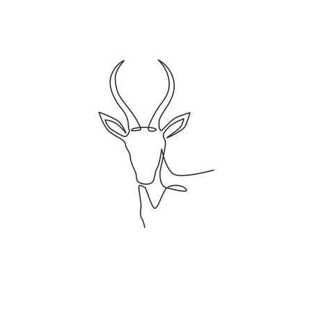 Antelope Horns, Animal Mascot, Logo Identity, Single Line Drawing, Continuous Line Drawing, Elegant Tattoos, Vector Free Download, Single Line, Continuous Line