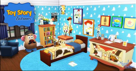 Fun Cartoon CC & Mods For The Sims 4 – FandomSpot My Little Pony Bedroom, Toy Story Bedroom, Toy Story Room, Sims 4 Blog, Disney Furniture, Bedroom Toys, Sims 4 Cc Kids Clothing, Sims 4 Bedroom, Disney With A Toddler