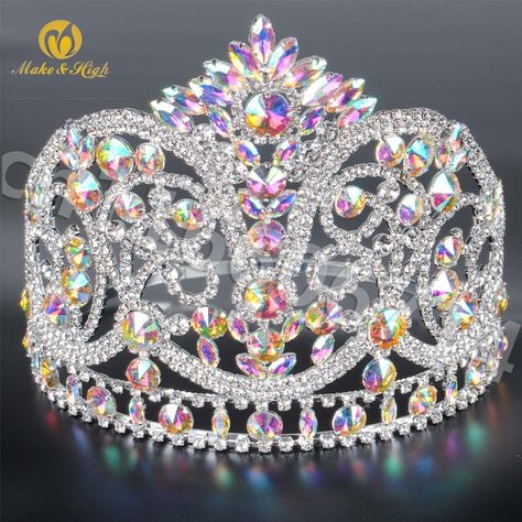 Luxury Crown Shaped Jewelry For Parties, Elegant Crystal Crown For Party, Luxury Elegant Crown-shaped Jewelry, Luxury Rhinestone Crown Headpiece, Glamorous Crown-shaped Rhinestone Jewelry, Bridal Crown Tiara, Girls Tiara, Pageant Crowns, Party Hair Accessories