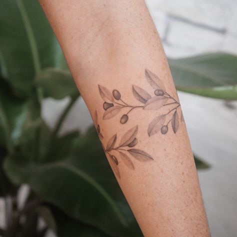 Meaning Of Olive Branch Tattoo With 23 Must-See Ink Ideas Olive Branch Line Art Tattoo, Olive Branch Wrap Around Tattoo, Olive Tattoo Design, Olive Branch Meaning, Italian Tattoo Ideas, Olive Tree Tattoo, Black Rose Tattoo Meaning, Olive Tree Tattoos, Olive Tattoo