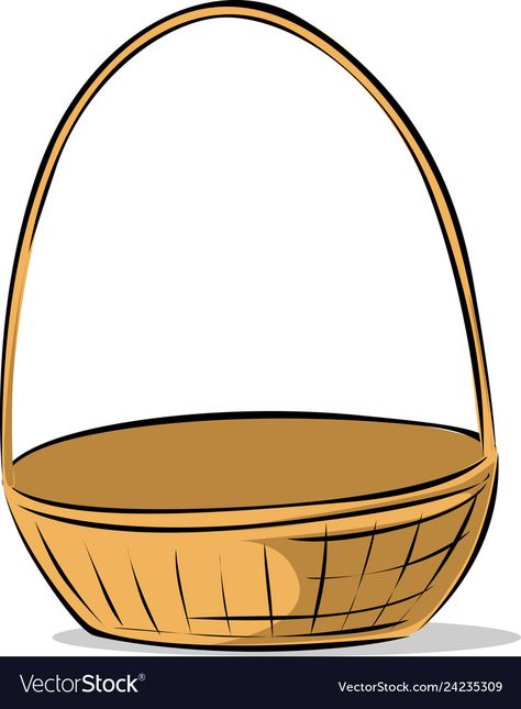 Basket Sketch, Easter Basket Clipart, Props Illustration, Basket Clipart, Basket Drawing, Brown Baskets, Cute Disney Drawings, Happy Easter Card, Sensory Bottles