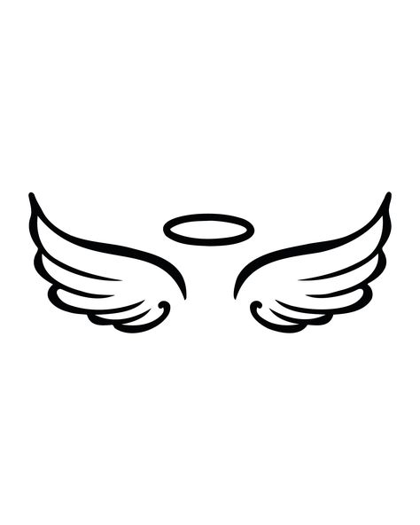 Angel Wing Vector, Wings Angel Drawing, Little Angel Wings Tattoo, Angel Wing Drawing, Angel Wings Cartoon, Angel Wings Tattoo Small, Angel Wings Silhouette, Angel Graphic Design, Angles Wings