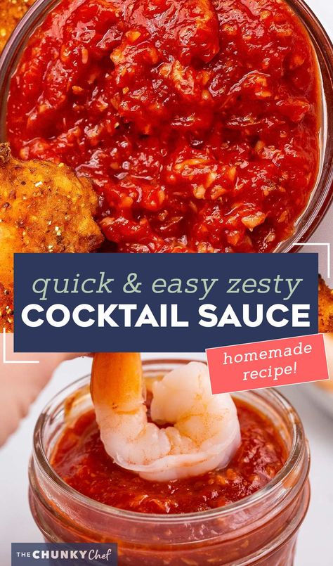 Shrimp Cocktail Sauce, Homemade Cocktail Sauce, Cocktail Sauce Recipe, The Chunky Chef, Chunky Chef, Marinara Sauce Homemade, Pizza Sauce Homemade, Red Enchilada Sauce, Homemade Marinara